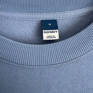 Old Navy Oversized Crewneck Blue Sweatshirt Size M